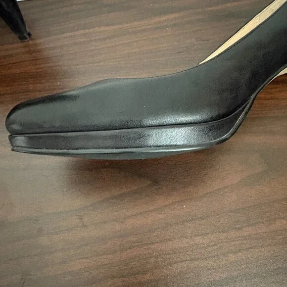 Cole Haan Women's Black Leather Heels Platform Pumps Size 7.5 - Picture 9 of 11